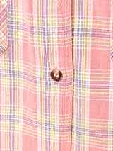 スリーブレス チェック柄シャツ