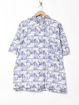 オープンカラー 総柄シャツ