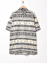 総柄 半袖シャツ