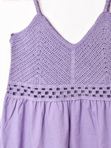 【2色展開】Elcamino クロシェ切替 キャミソールワンピース