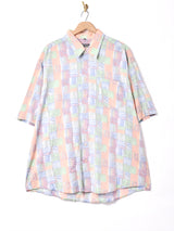 総柄 半袖シャツ