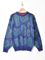 ペイズリー柄 セーター