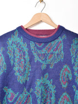 ペイズリー柄 セーター