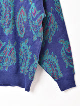 ペイズリー柄 セーター