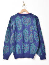 ペイズリー柄 セーター