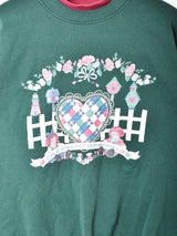 ハートプリント スウェットシャツ