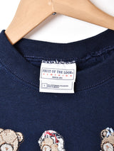 テディベア刺繍 スウェットシャツ
