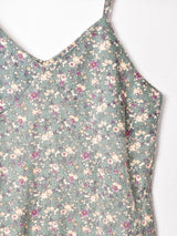 【3色展開】Elcamino コーデュロイ キャミソールワンピース 花柄