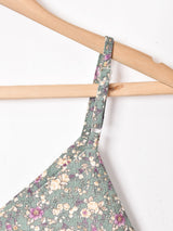 【3色展開】Elcamino コーデュロイ キャミソールワンピース 花柄