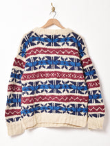 エクアドル製 ハンドメイド 総柄 セーター