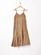 【3色展開】Elcaminoコーデュロイ キャミソールワンピース 花柄