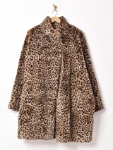 フランス製 レオパード柄 ファーコート