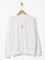 【2色展開】 ワンポイント キャット 刺繍 スウェットシャツ