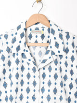 Emerald Motel 総柄 半袖クロップドシャツ