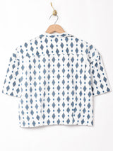 Emerald Motel 総柄 半袖クロップドシャツ