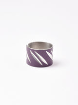 スリットデザイン ワイドリング パープル