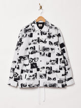 【2色展開】Backers JIMMY'Z 総柄 モノクロ フォトプリント ジャケット