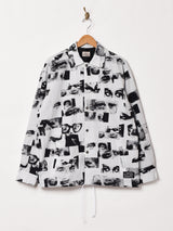 【2色展開】Backers JIMMY'Z 総柄 モノクロ フォトプリント ジャケット