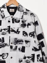 【2色展開】Backers JIMMY'Z 総柄 モノクロ フォトプリント ジャケット