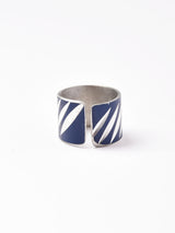 スリットデザイン ワイドリング ネイビー