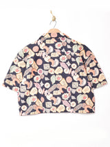 Emerald Motel 総柄 半袖クロップドシャツ