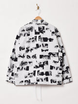 【2色展開】Backers JIMMY'Z 総柄 モノクロ フォトプリント ジャケット