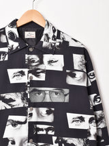 【2色展開】Backers JIMMY'Z 総柄 モノクロ フォトプリント ジャケット