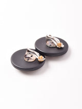 アニマル柄 サークルイヤリング