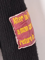 切り替えデザイン パッチ付き レザージャケット