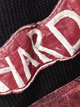 切り替えデザイン パッチ付き レザージャケット