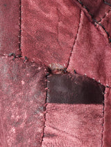 切り替えデザイン パッチ付き レザージャケット