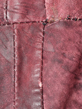 切り替えデザイン パッチ付き レザージャケット