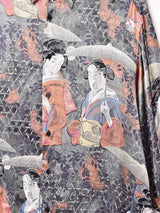 総柄 長袖シャツ