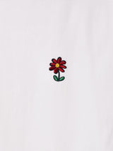 【3色展開】 ワンポイント 刺繍 フラワー ロングスリーブTシャツ