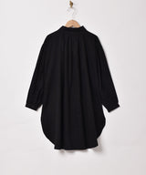 【2色展開】Emerald Motel スタンドカラー ギャザーブラウス