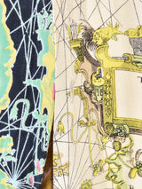 マップ柄 クレイジーパターン 半袖開襟シャツ