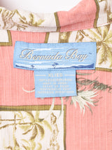 総柄 シルク ハワイアンシャツ