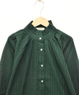 【2色展開】Emerald Motel ストライプ スタンドカラー ブラウス