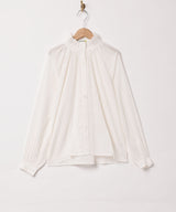 【2色展開】Emerald Motel ストライプ スタンドカラー ブラウス