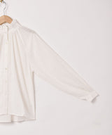 【2色展開】Emerald Motel ストライプ スタンドカラーブラウス