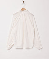 【2色展開】Emerald Motel ストライプ スタンドカラーブラウス