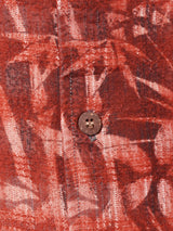 後染め 総柄 半袖 開襟シャツ