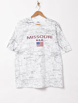 マップ 両面プリントTシャツ