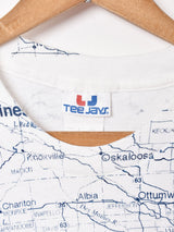 マップ 両面プリントTシャツ