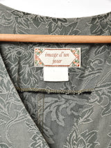 花柄 ノーカラージャケット