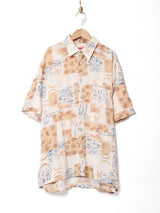 総柄 半袖シャツ