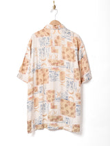 総柄 半袖シャツ