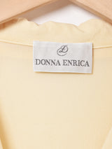 オープンカラー ビーズ付き 半袖シャツ