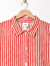 アメリカ製 ストライプ 半袖シャツ