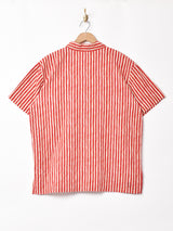 アメリカ製 ストライプ 半袖シャツ